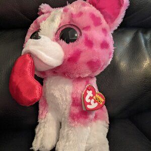 TY Beanie Boos Romeo the Pink Bulldog Plush NEW- medium